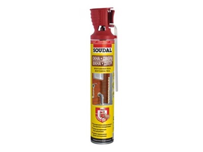 Пена монтажная "Soudal" ОКНА ДВЕРИ с аппликатором Genius Gun 750 мл