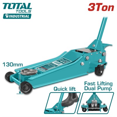 Домкрат гидравлический подкатной 3т. TOTAL THT108313 - фото 188149