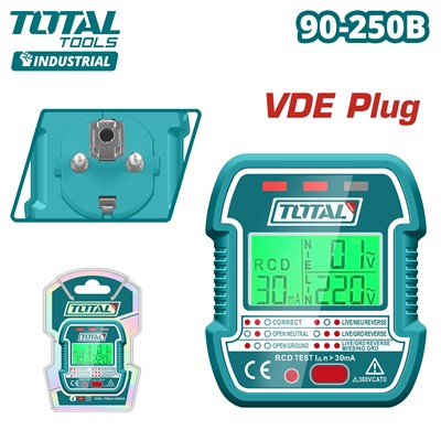 Тестер розеток 90-250В TOTAL