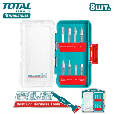 Набор борфрез TOTAL TACSDL10801 (8 шт)