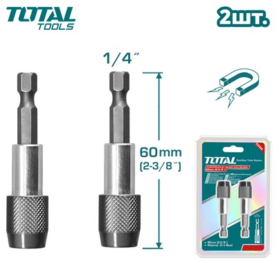 Держатель бит 60 мм, хв. 1/4" TOTAL (2 шт)