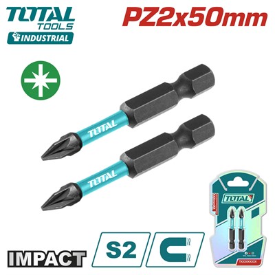 Бита ударная PZ 50 мм TOTAL TACIM71PZ250 (2 шт) - фото 188246