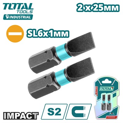 Бита ударная SL6 25мм TOTAL TACIM71SL625 (2 шт) - фото 188247