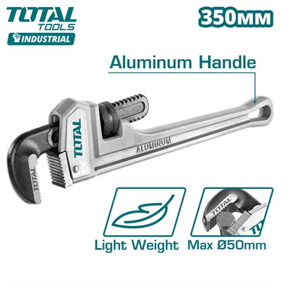 Ключ трубный 350 мм L-образный с алюминиевой рукояткой TOTAL THTAL17146 - фото 188254