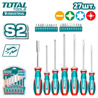 Набор отверток TOTAL  (27 шт) - фото 188270