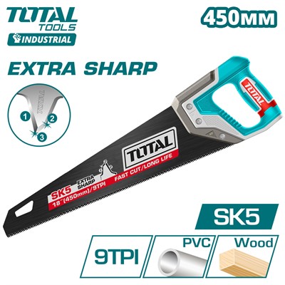 Ножовка по дереву 450мм TOTAL THT55188 - фото 188281