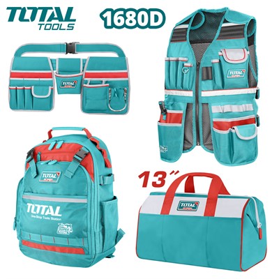 Набор из жилета и сумок для хранения инструментов TOTAL (4 предмета)