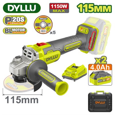 Углошлифмашина аккумуляторная DYLLU DTLAPB522 - фото 188322