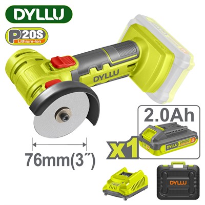Углошлифмашина мини аккумуляторная 76 мм DYLLU DTLAP573 - фото 188862
