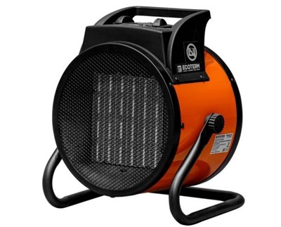 Нагреватель воздуха электрический теплопушка Ecoterm EHR-03/1F (3 кВт, термостат, керамика)