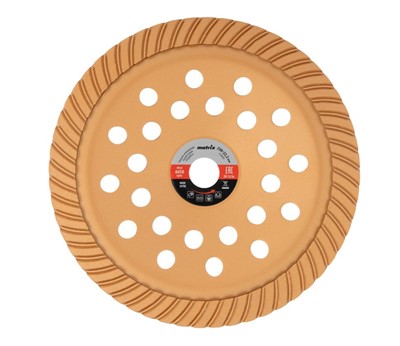 Чашка алмазная 230 мм шлифовальная Turbo, Matrix