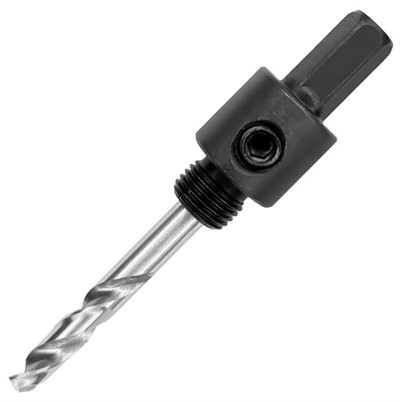 Переxодник HEX 9,5 мм (3/8'') c центрирующим сверлом для коронок 14-30 мм GRAFF в блистере