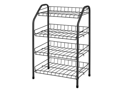 Этажерка для обуви 4-х секционная, 460х280х700 мм, черный, NIKA - фото 190427