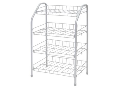 Этажерка для обуви 4-х секционная, 460х280х700 мм, матовый серый, NIKA - фото 191626