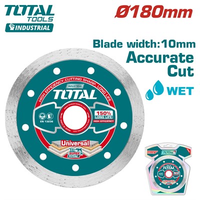 Диск алмазный 180х10,0х22,2 мм TOTAL - фото 192307