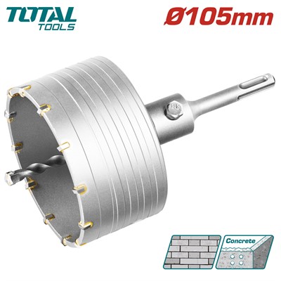 Коронка по бетону 105мм SDS-plus TOTAL