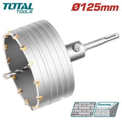Коронка по бетону 125мм SDS-plusTOTAL 