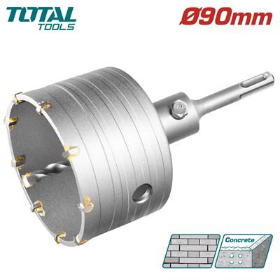 Коронка по бетону 90 мм SDS-plus TOTAL