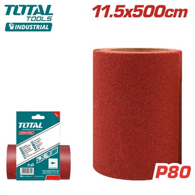 Шлифовальная бумага 11,5x500см P80 TOTAL TAC08065 - фото 192326