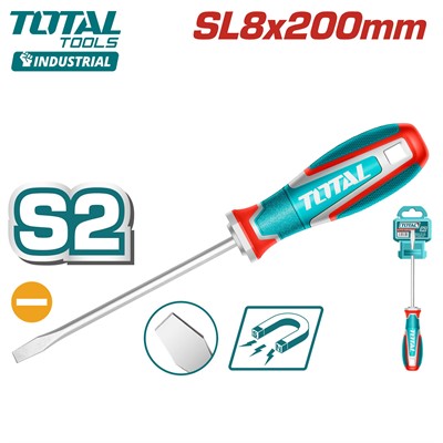 Отвертка SL8х200мм TOTAL TSDSL8200 - фото 192332