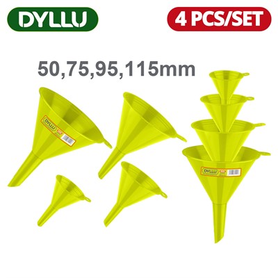Набор пластиковых воронок 50, 75, 95, 115 мм DYLLU DTUFS2304 (4 шт) - фото 192353