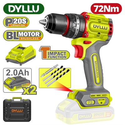 Дрель-шуруповерт ударная аккумуляторная DYLLU DTCDP7281 - фото 192358