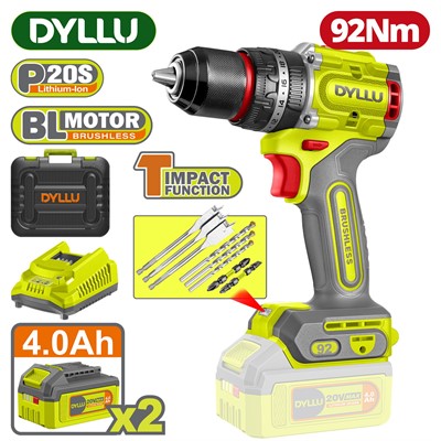 Дрель-шуруповерт ударная аккумуляторная DYLLU DTCDP9281 - фото 192359