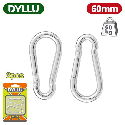 Карабины 60 мм DYLLU DTQL2K03 (2 шт) - фото 192371