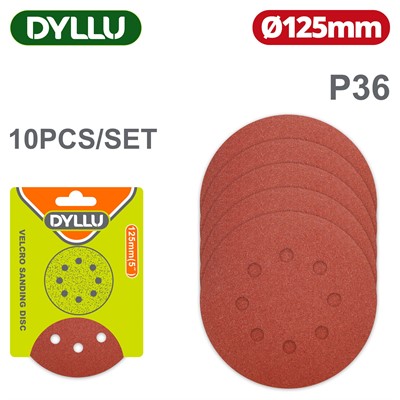 Шлифовальные круги 125мм P36 DYLLU DTZA5111 (10 шт) - фото 192427