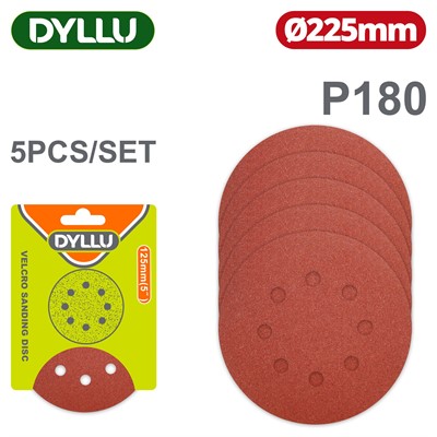 Шлифовальные круги 225мм P180 DYLLU DTZA5158 (10 шт) - фото 192431