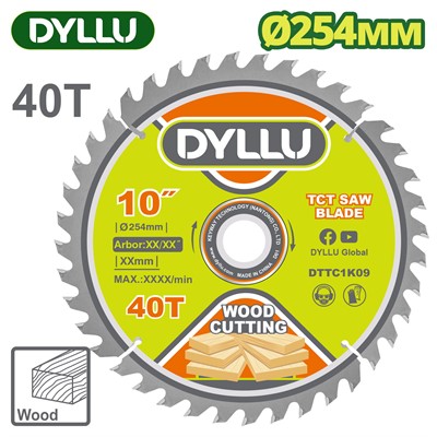 Диск пильный 254x30/25,4/16 мм 40 зубьев DYLLU