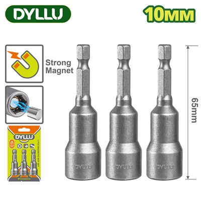 Торцевая магнитная насадка 10x65 мм DYLLU DTWR2K10 (3 шт.) - фото 192439