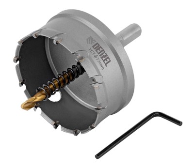 Коронка твердосплавная по металлу 73 мм DENZEL