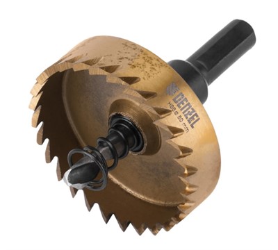 Коронка по металлу HSS, 50 мм, нитридтитановое покрытие Denzel