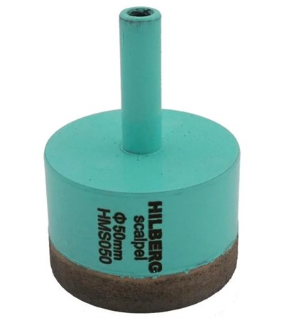 Коронка алмазная по керамограниту 50 мм, тонкая кромка 1 мм, Hilberg Scalpel