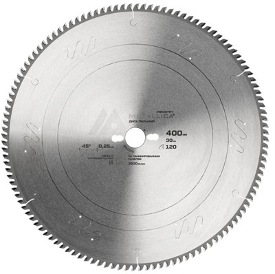 Пила для ламинированного ДСП 400х30х4,0x120 основная METALLICA Industry