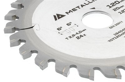 Пила подрезная коническая утонченная 20х20x2.2x2,8-4,0х24 METALLICA Industry