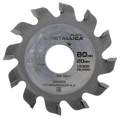 Пила подрезная коническая 80х22x2.2x3,1-4,3х12 METALLICA Industry