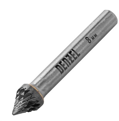 Борфреза по металлу твердосплавная, зенкер 60 град., тип-J, 8 мм Denzel
