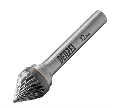 Борфреза по металлу твердосплавная, зенкер 60 град., тип-J, 12 мм Denzel