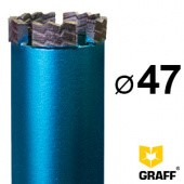 Коронка для алмазного бурения 47 мм 1 1/4" по железобетону бурения GRAFF