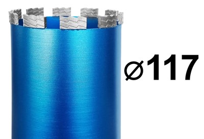 Коронка для алмазного бурения 117 мм 1 1/4" по железобетону GRAFF