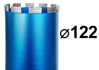 Коронка для алмазного бурения 122 мм 1 1/4" по железобетону GRAFF