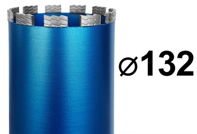 Коронка для алмазного бурения 132 мм 1 1/4" по железобетону GRAFF