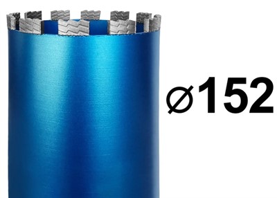 Коронка для алмазного бурения 152 мм 1 1/4" по железобетону GRAFF