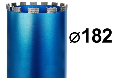 Коронка для алмазного бурения 182 мм 1 1/4" по железобетону GRAFF
