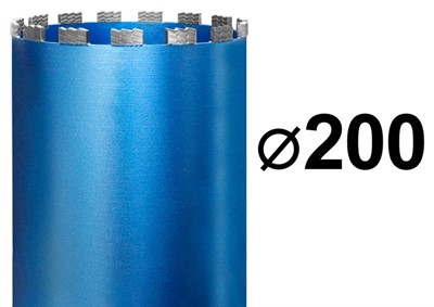 Коронка для алмазного бурения 200 мм 1 1/4" по железобетону GRAFF