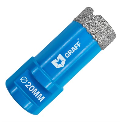 Коронка алмазная 20 мм по керамограниту для УШМ М14 GRAFF серия "Master"