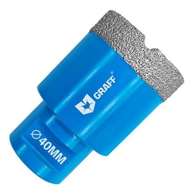 Коронка алмазная 40 мм по керамограниту для УШМ М14 GRAFF серия "Master"