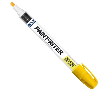 Маркер 3 мм. желтый промышл. перманентный на основе жидк. краски MARKAL VALVE ACTION